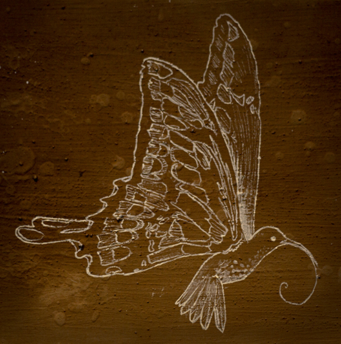 Andres Paredes. Las estrellas creen que nosotros somos los fugaces. Pintura sobre bastidor. (fragmento) - Producción Museo Sivori