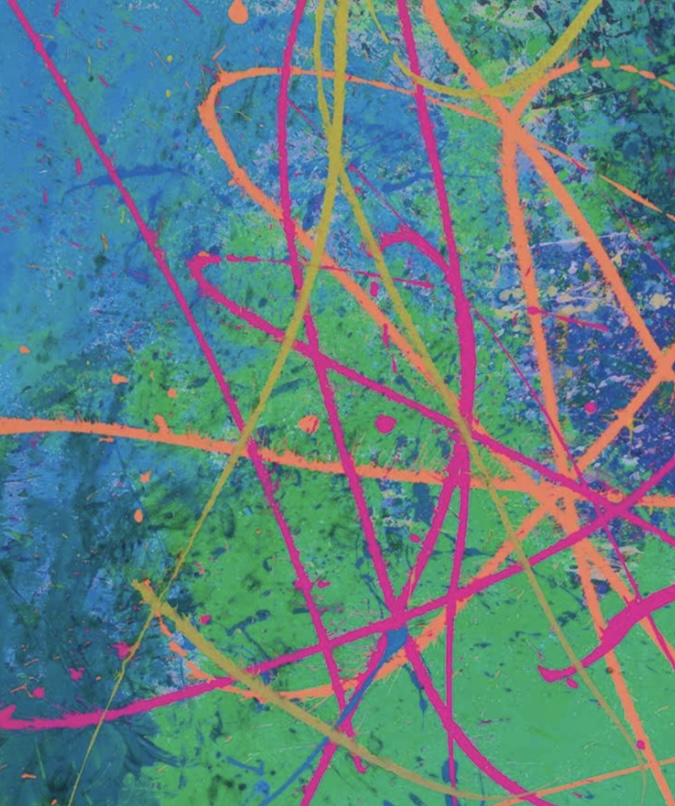 OBRA:“EXPERIMENT #1”, SERIE EXABRUPTO DE COLOR. AUTOR: ALFREDO SEGATORI TÉCNICA: ACRÍLICO SOBRE LIENZO CON MARCO DE MADERA. MEDIDAS: 0,50 m. x 0,60 m. AÑO: 2022