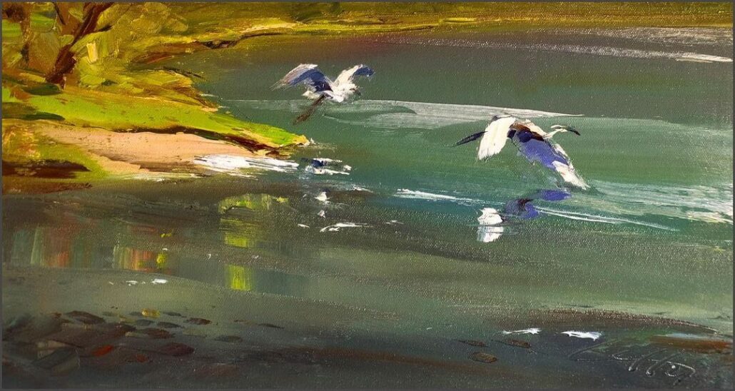 I. Garzas viajeras - Grandes Pintores