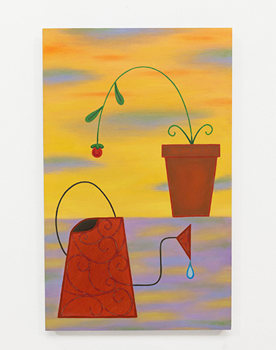 Daniel Leber. Fruto y gota, 2025. Óleo sobre tabla, 50 x 30 cm - Guido Calvaresi