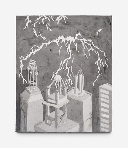 Maxi Murad - El eco de un tiempo distante - 2025 - Yeso ferrites estructura de aluminio - 52x43x2cm - Moria Galeria