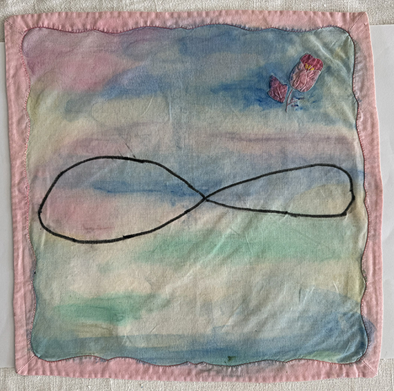 Diana Aisenberg, selfy, tecnica mixta,41 x 41 cm, 2024. - Galería Aldo de Sousa