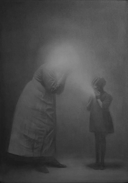 José Marchi - Aguada y carbón sobre tela - 130 x 93 cm - 2024