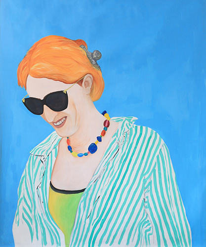 Ana Vogelfang_ Tiziana en la playa, 2006, pintura acrílica sobre tela, 200 x 160 cm