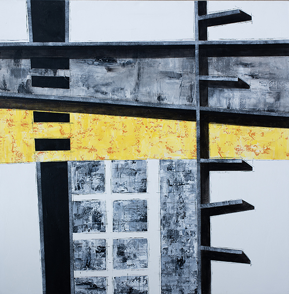 Artista Leonor Asar - Geografías superpuestas III - Galería Hoy en el Arte