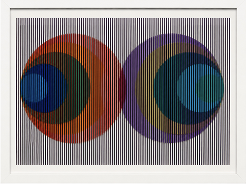 Roger Mac Entyre. RITMO CINÉTICO, 2021 Tinta sobre acrílico y madera 70 × 53 cm