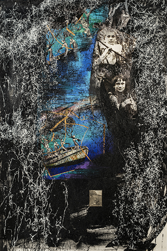 HERMANOS- tecnica mixta 120 x 80 cm